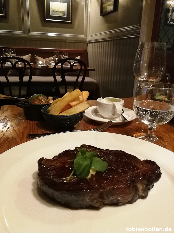 Irish Ribeye im Wild Honey Inn