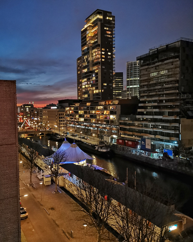 Ausblick aus dem Hotel in Rotterdam